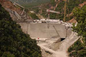 Travaux hydrauliques : Barrage sur Oued Moula A Tabarka 