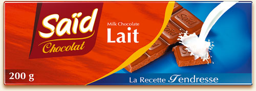 Tablette de chocolat au lait SAID