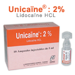 Mdicaments: Injectables liquides UNICAINE 2 %