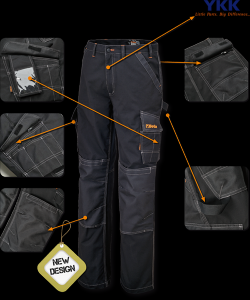 Pantalon de travail, style multi poches