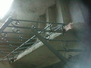 Rampe d'escalier en fer forg