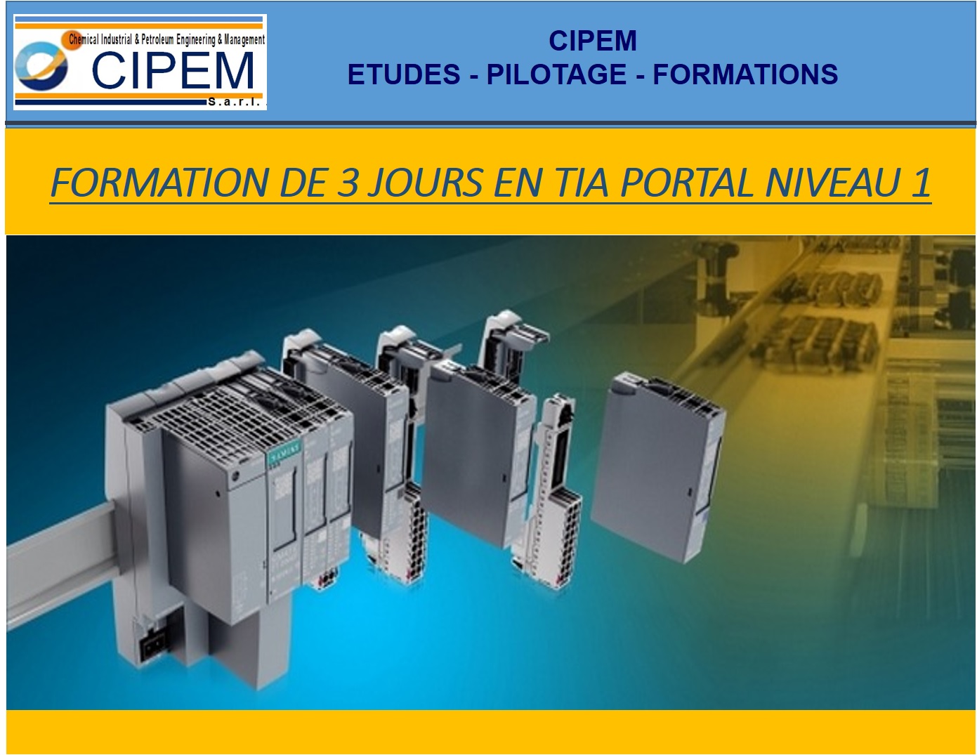 Automate Programmable TIA Portal Niveau 1 Tunisie